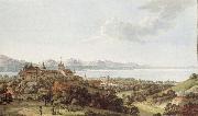 Johann Ludwig Aberli Seen Lausanne oil painting on canvas